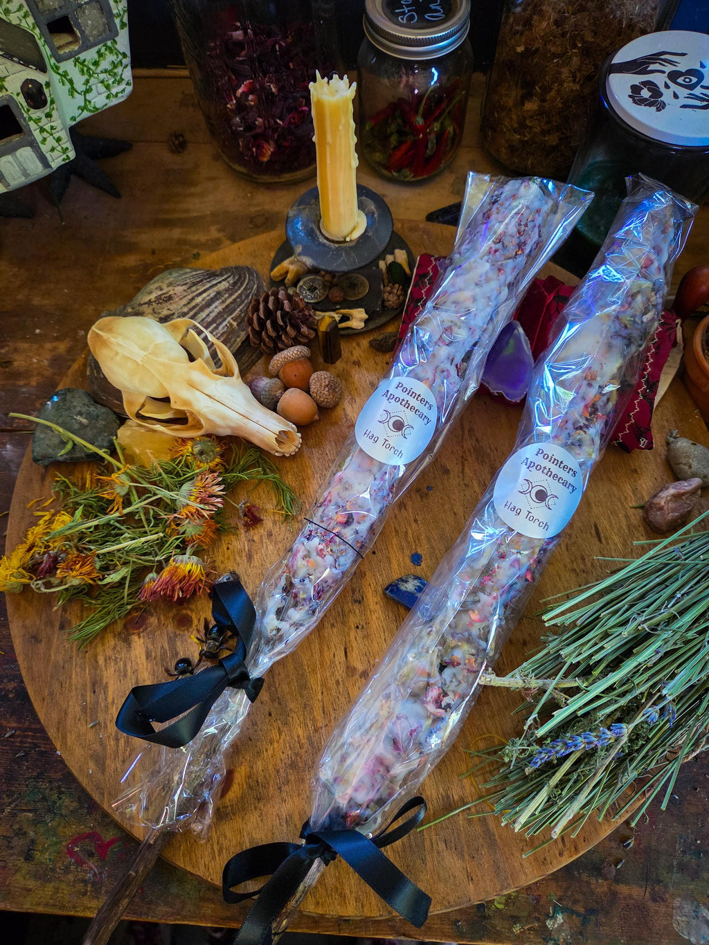 Handcrafted Hag Torch – Ritual Candle