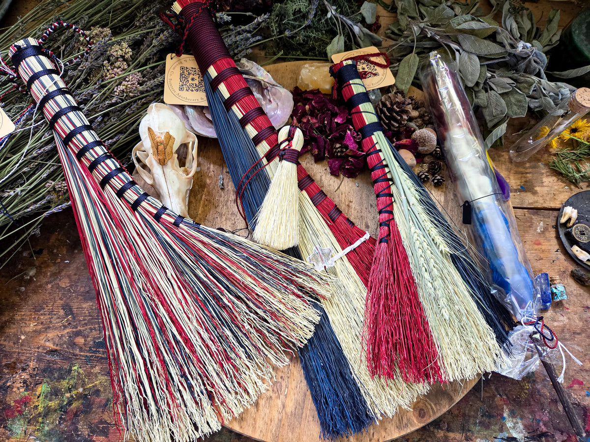 America 250th Birthday Collection | Handmade Red, White & Blue Whisks, Hag Torch and Mushroom Brush