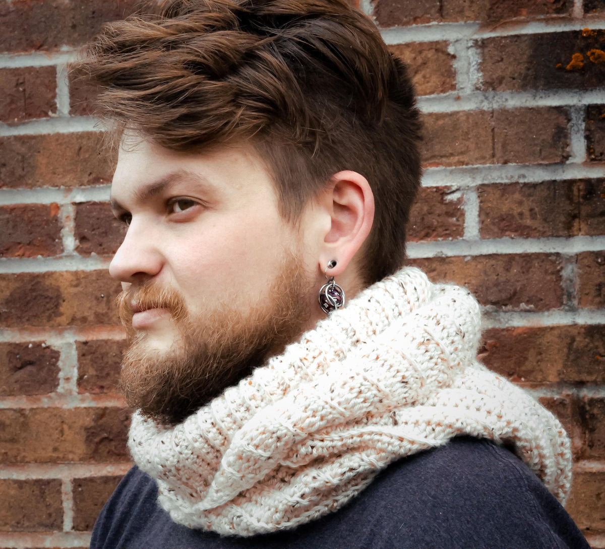 Tweed Collection Hooded Cowl – Unisex Crochet Hood