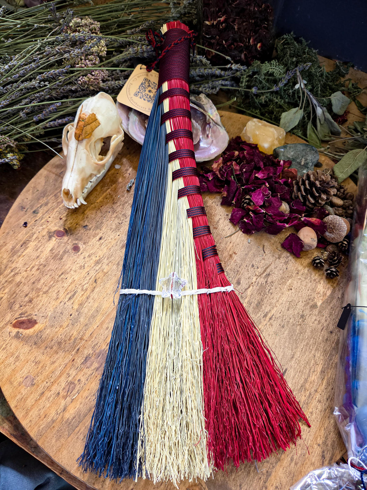 America 250th Birthday Collection | Handmade Red, White & Blue Whisks, Hag Torch and Mushroom Brush