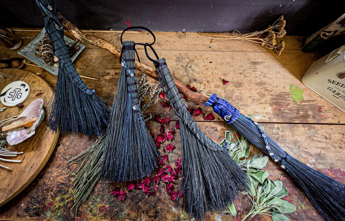 Blue Moon Collection – Handcrafted Ritual Brooms