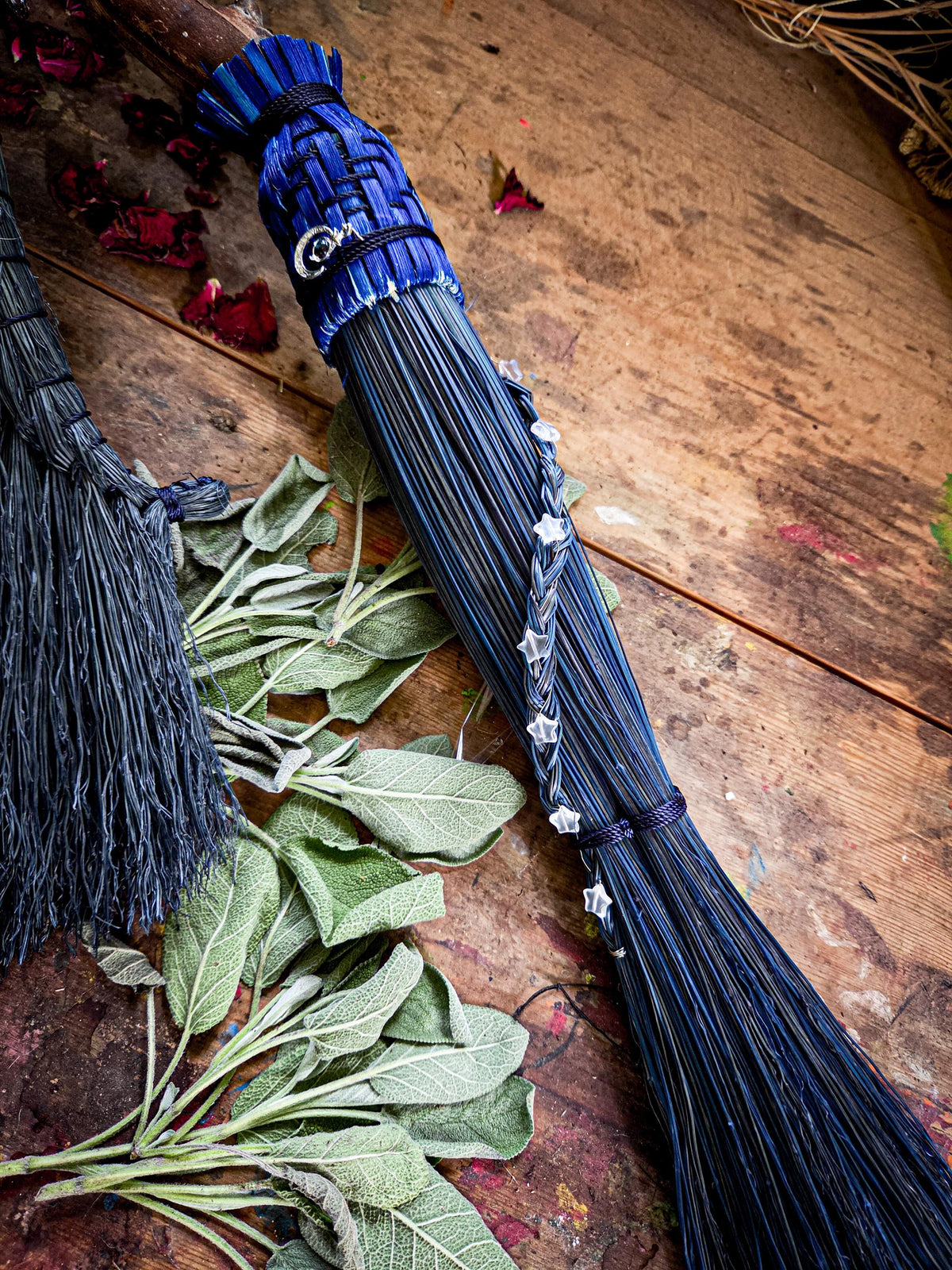 Blue Moon Collection – Handcrafted Ritual Brooms