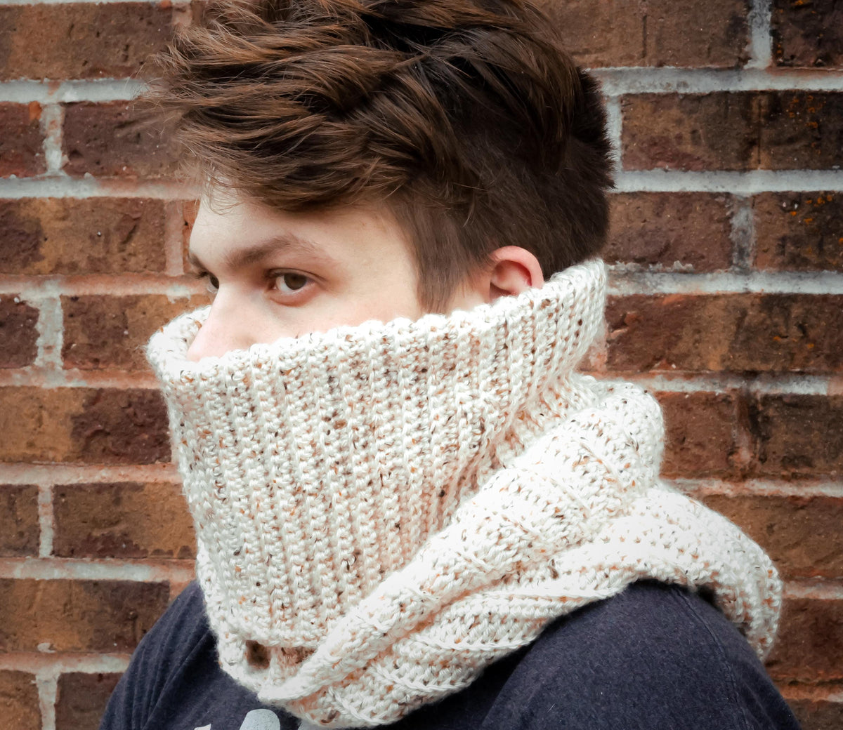 Tweed Collection Hooded Cowl – Unisex Crochet Hood