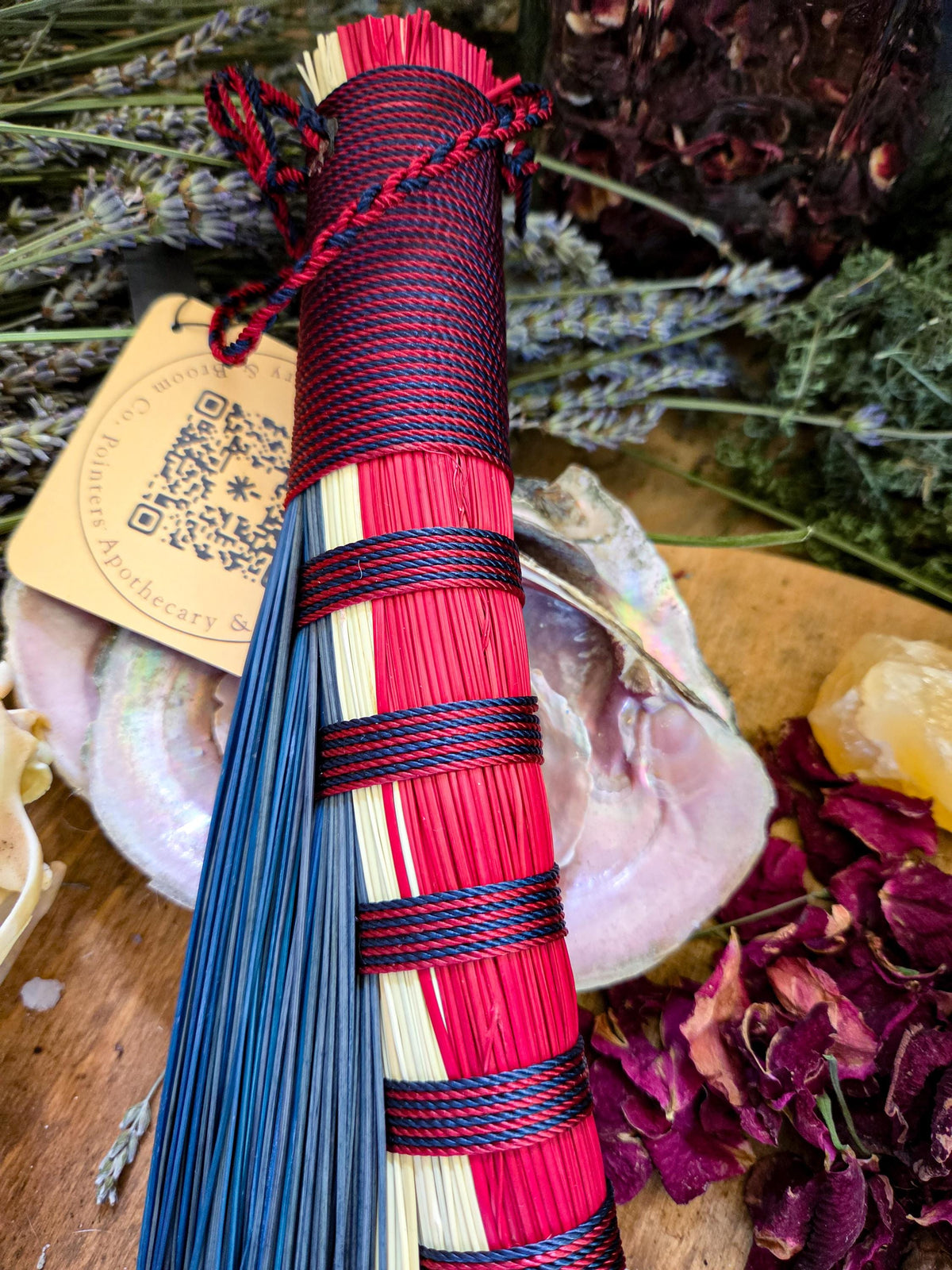 America 250th Birthday Collection | Handmade Red, White & Blue Whisks, Hag Torch and Mushroom Brush