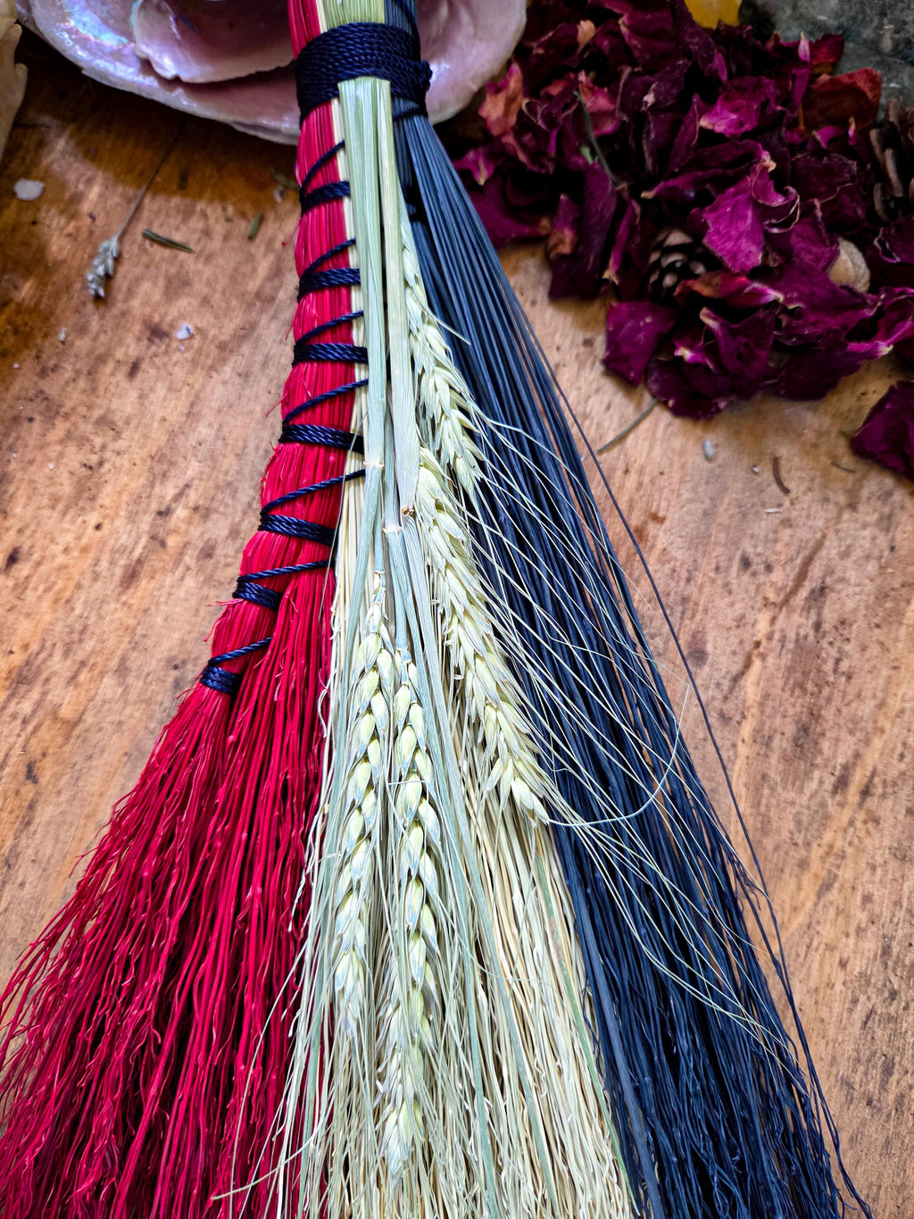 America 250th Birthday Collection | Handmade Red, White & Blue Whisks, Hag Torch and Mushroom Brush