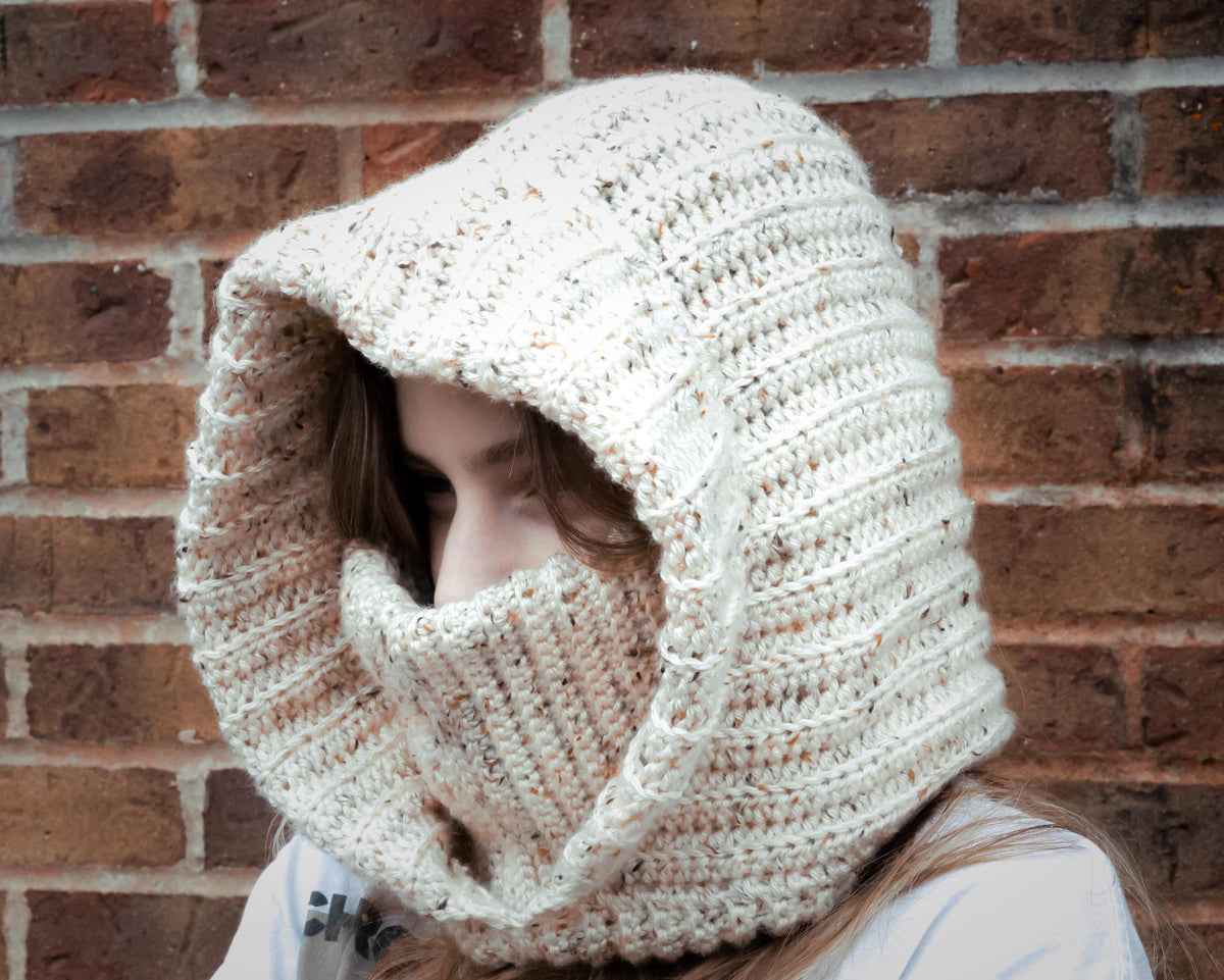 Tweed Collection Hooded Cowl – Unisex Crochet Hood