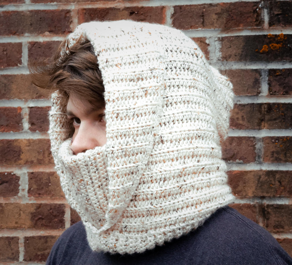 Tweed Collection Hooded Cowl – Unisex Crochet Hood
