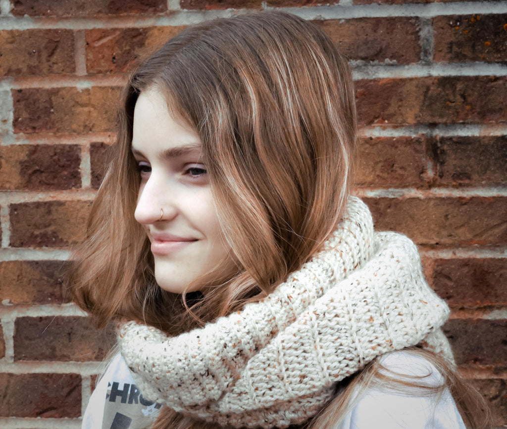 Tweed Collection Hooded Cowl – Unisex Crochet Hood